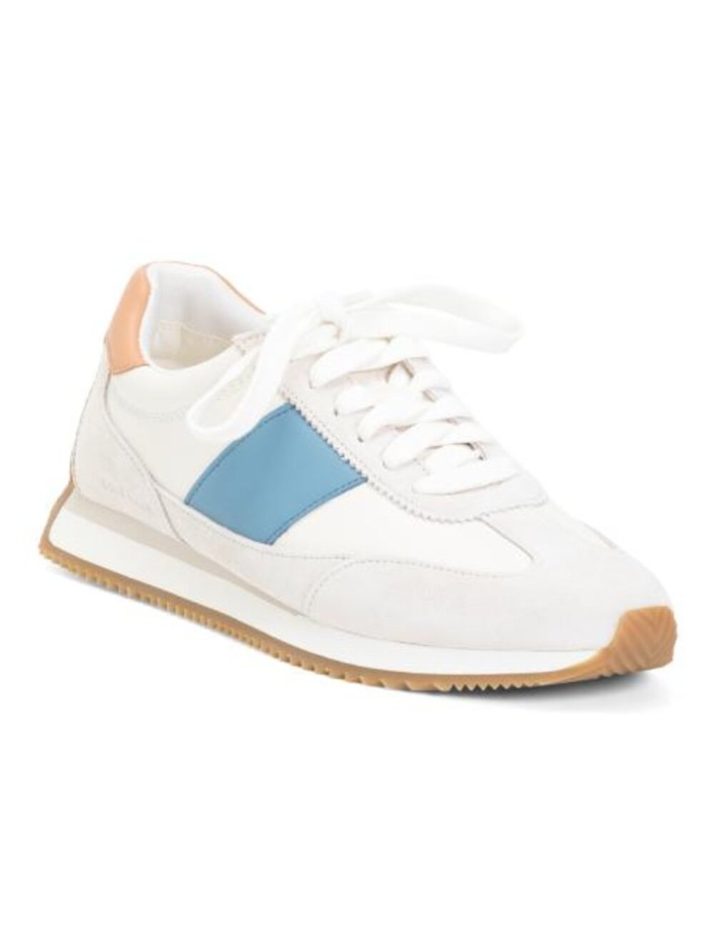 COLE HAAN White/Blue Wide Width Davie Runner Shoes